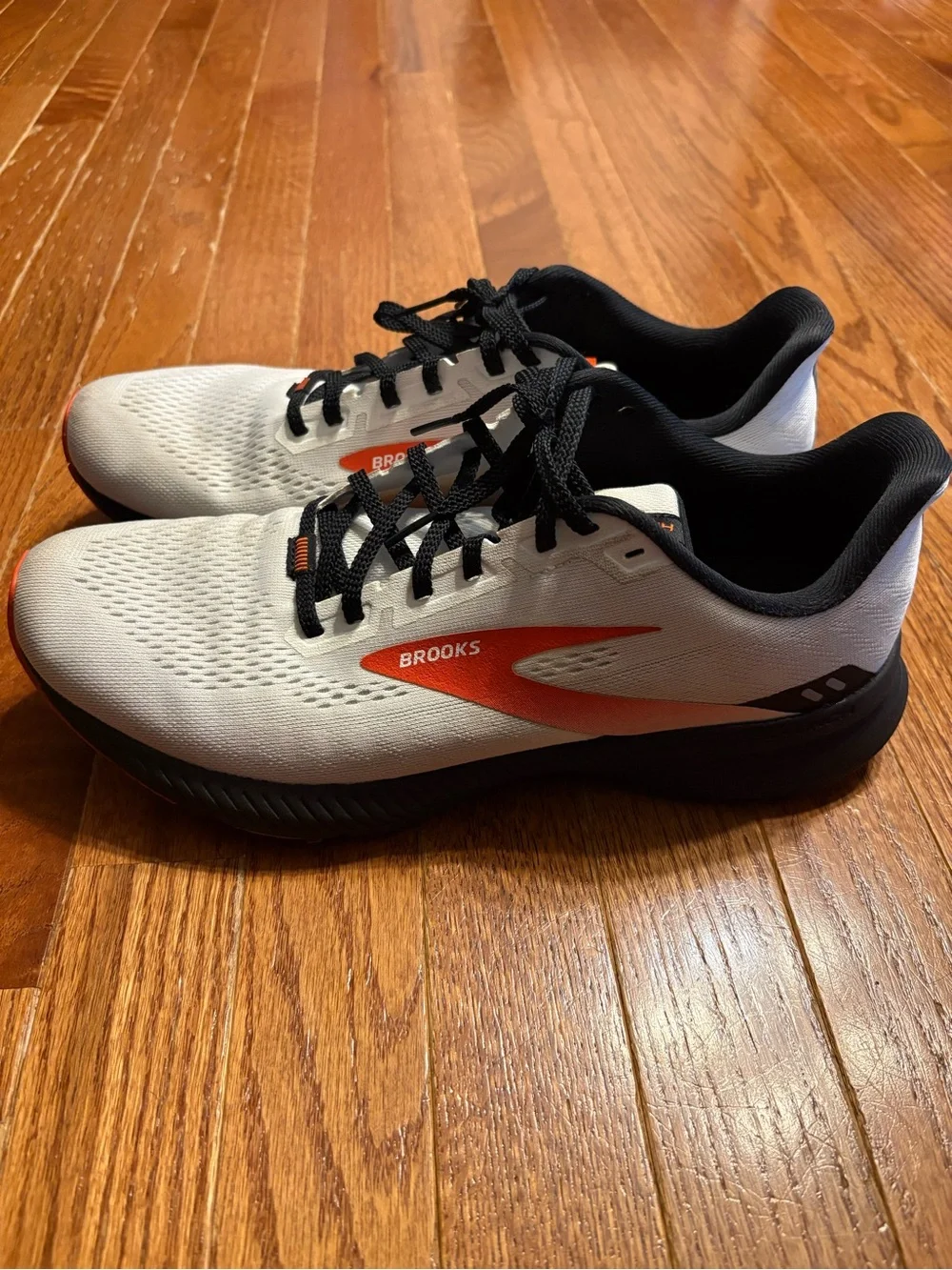 Brooks Men's Running Shoes in White, Black and Orange